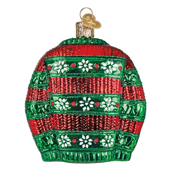 Old World Christmas: Yippee Ki Yay Sweater Christmas Ornament