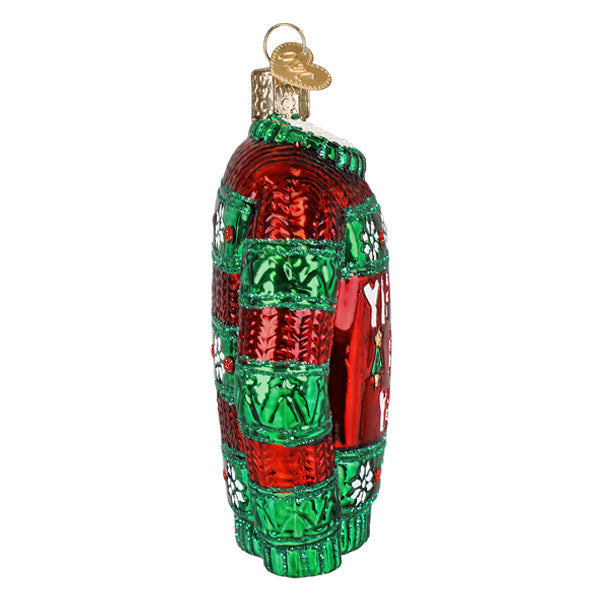 Old World Christmas: Yippee Ki Yay Sweater Christmas Ornament