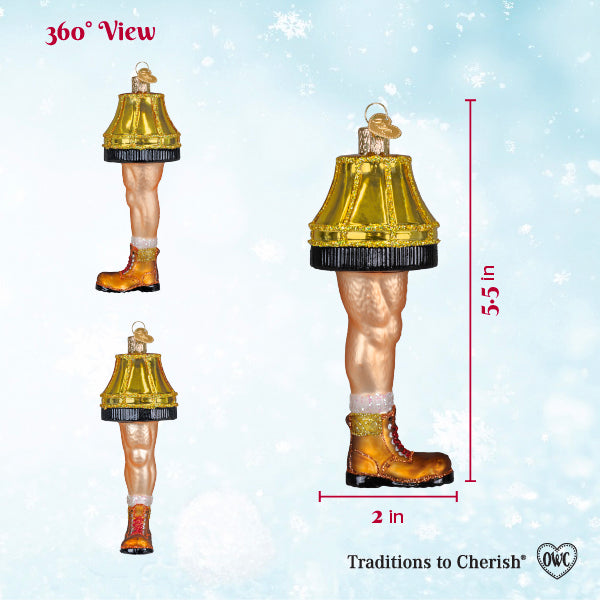 Old World Christmas: Man Leg Lamp Christmas Ornament
