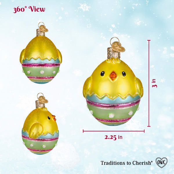 Old World Christmas: Chick In Easter Egg Christmas Ornament