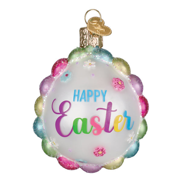 Old World Christmas: Scalloped Easter Egg Christmas Ornament