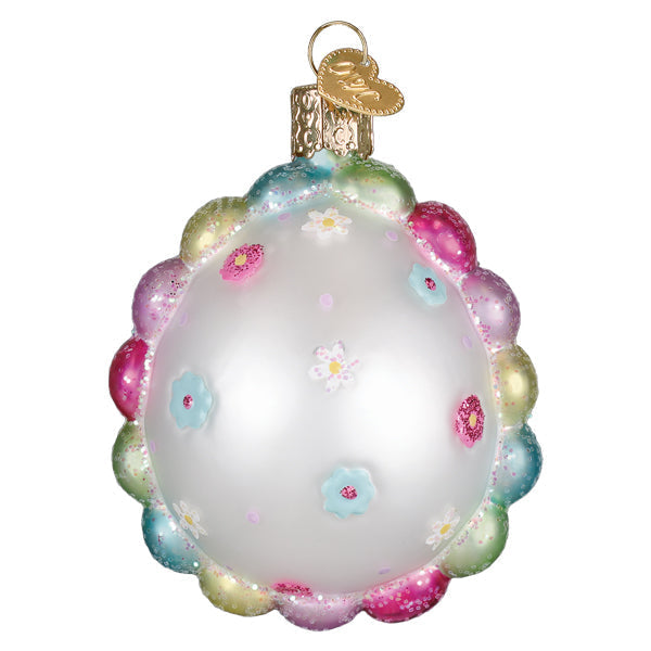 Old World Christmas: Scalloped Easter Egg Christmas Ornament