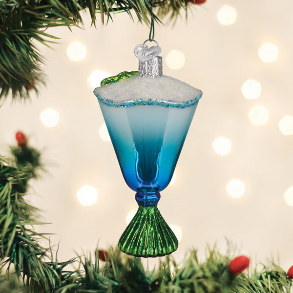 Old World Christmas: Blue Glacier Cocktail Christmas Ornament