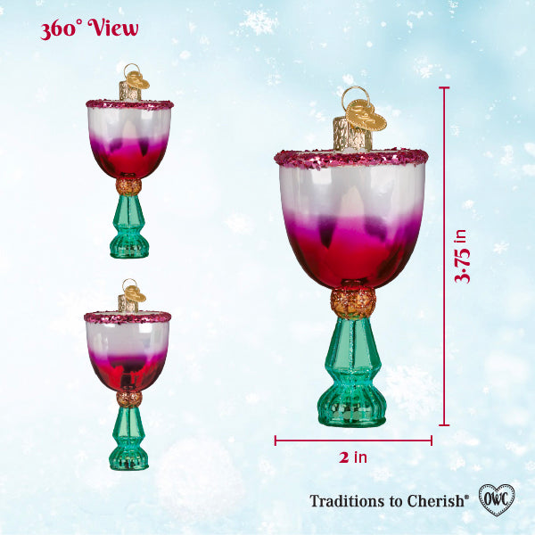 Old World Christmas: Mistletoe Cocktail Christmas Ornament