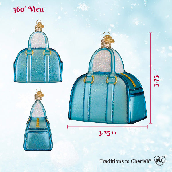 Old World Christmas: Satchel Purse Christmas Ornament