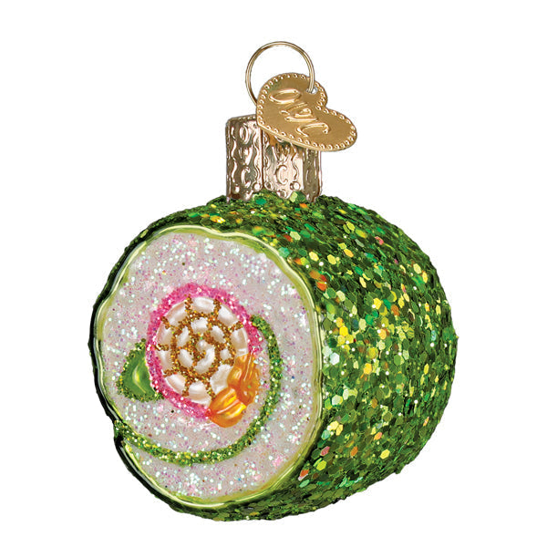 Old World Christmas: Shimmering Sushi Roll Christmas Ornament