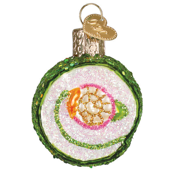 Old World Christmas: Shimmering Sushi Roll Christmas Ornament