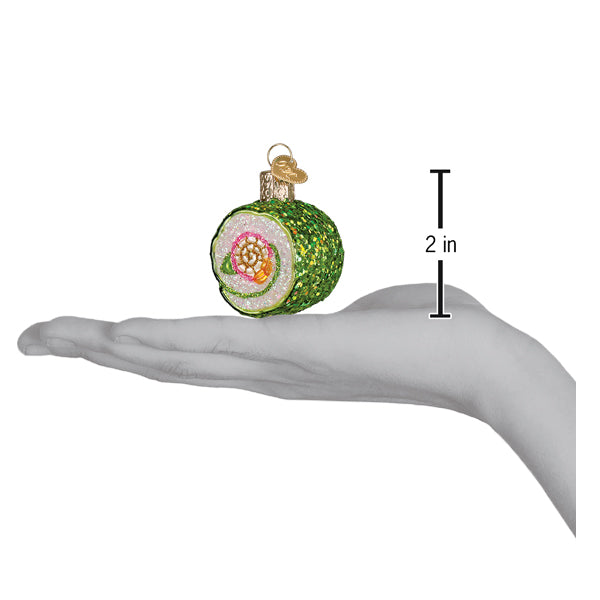 Old World Christmas: Shimmering Sushi Roll Christmas Ornament