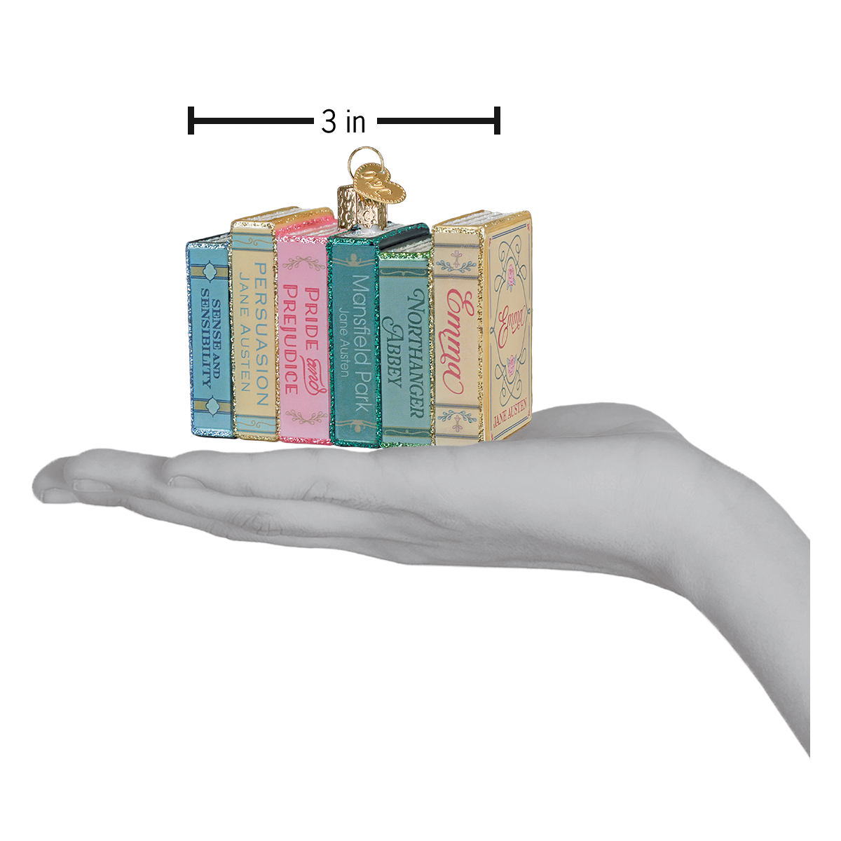 Old World Christmas: Jane Austen Books Christmas Ornament