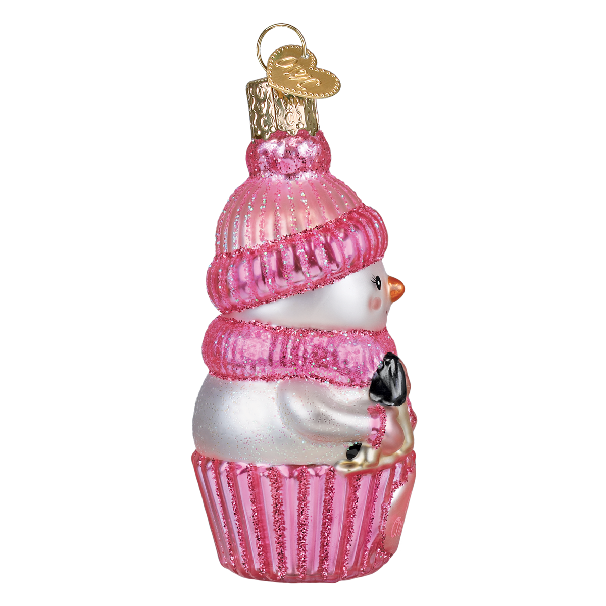 Old World Christmas: Snow Baby Cupcake Girl Christmas Ornament