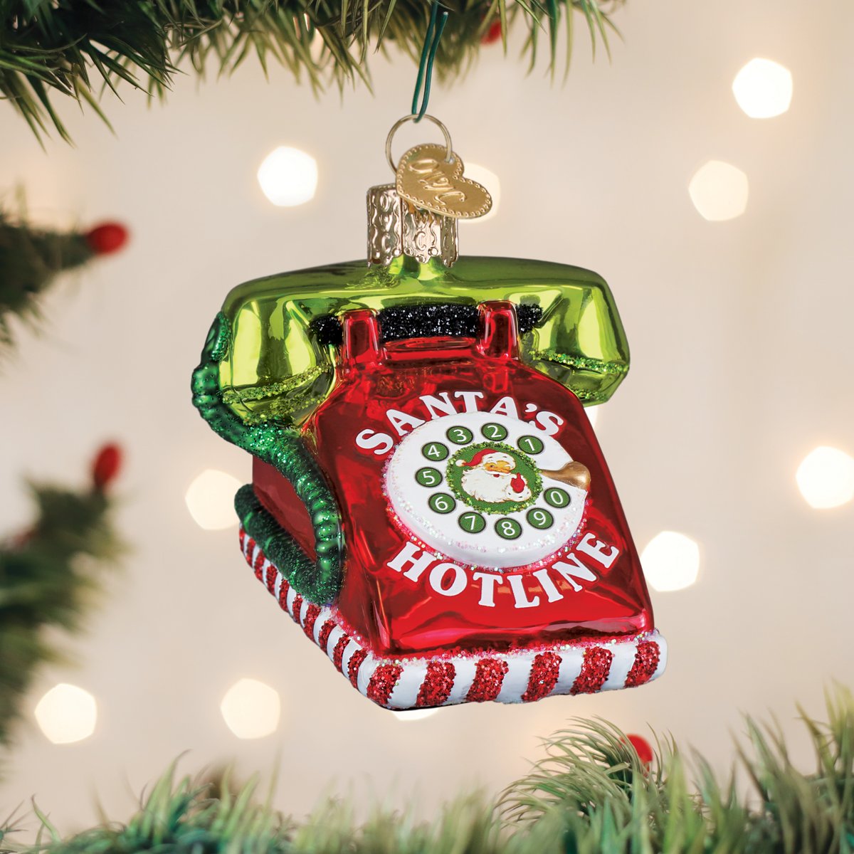 Old World Christmas: North Pole Hotline Christmas Ornament