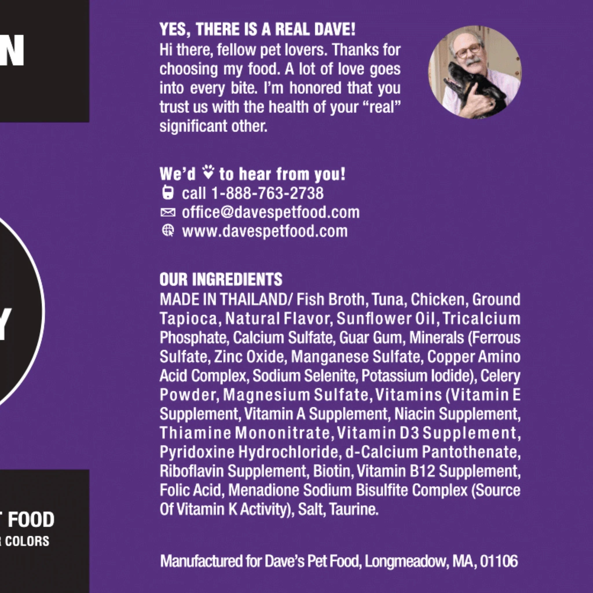 Daves Cat Naturally Healthy Grain Free Tuna & Chicken (13oz)