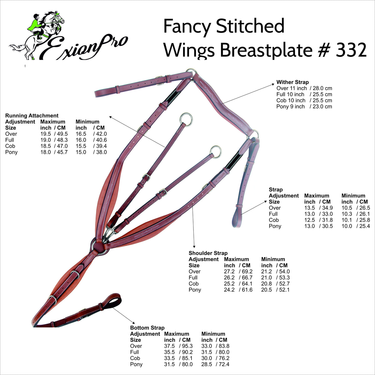 ExionPro Wings Breastplate | HT Animal Supply
