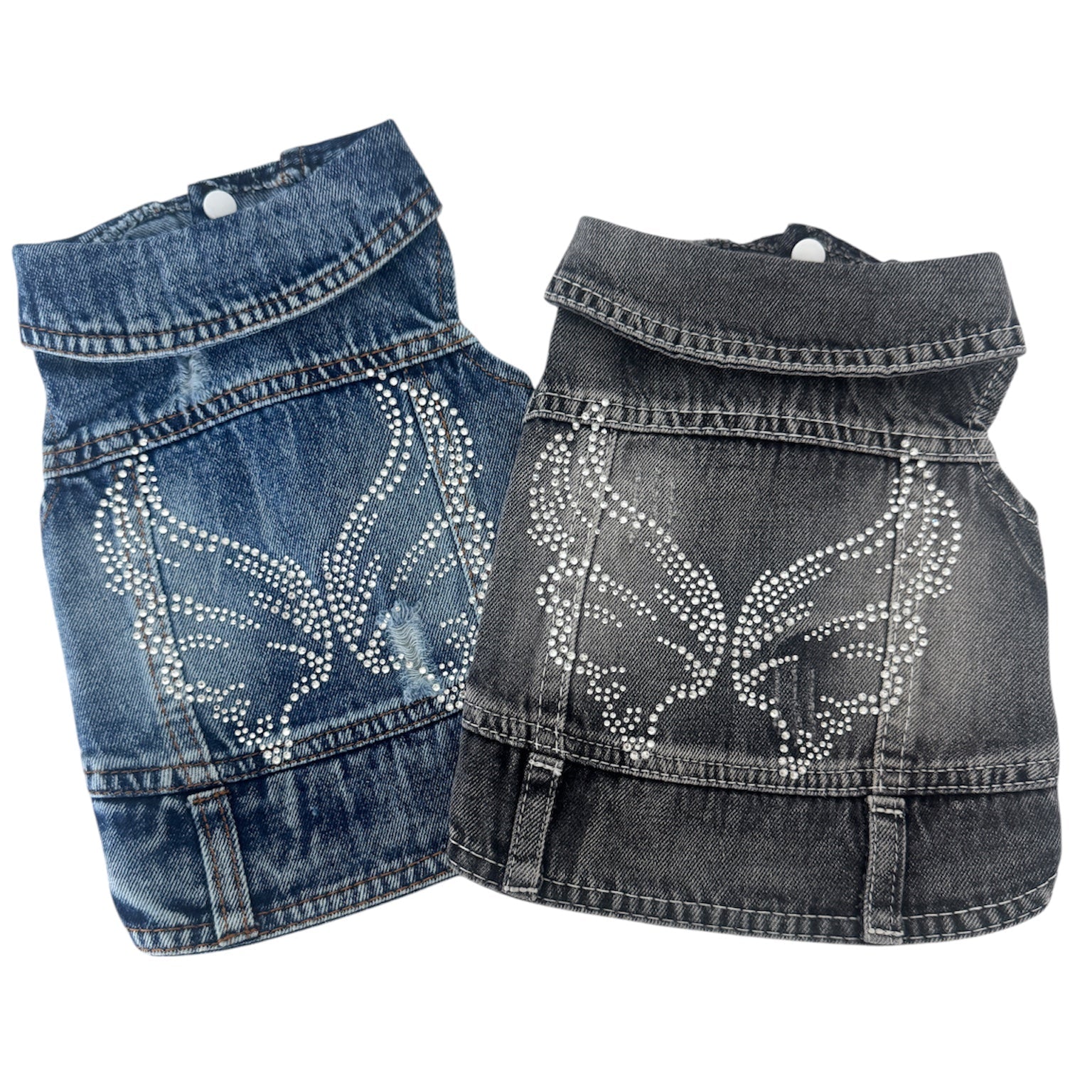 Denim Rhinestone Vest