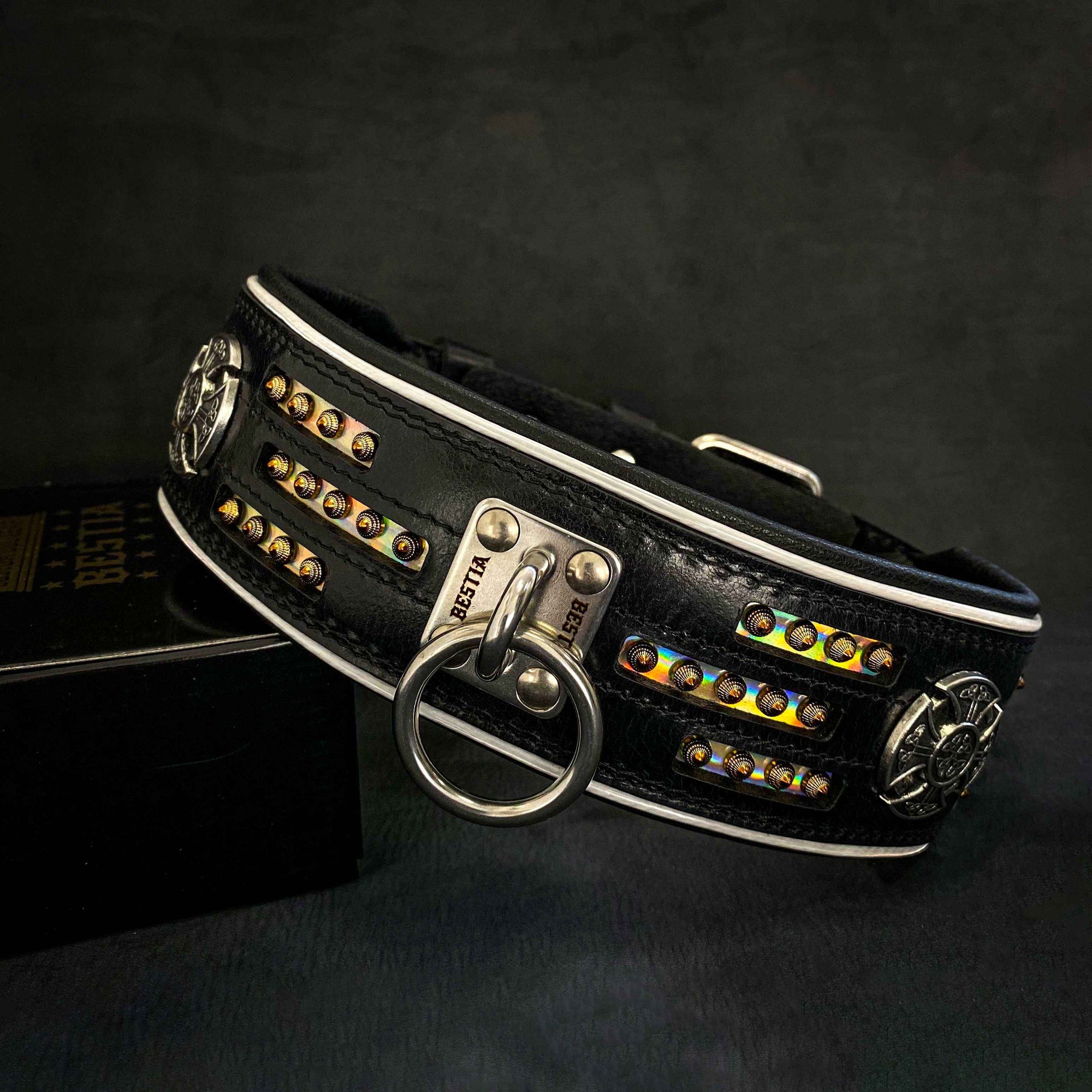 Bestia Atlantis Leather Dog Collar