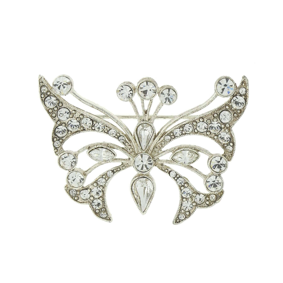1928 Jewelry Antiquities Couture Crystal Butterfly Pin
