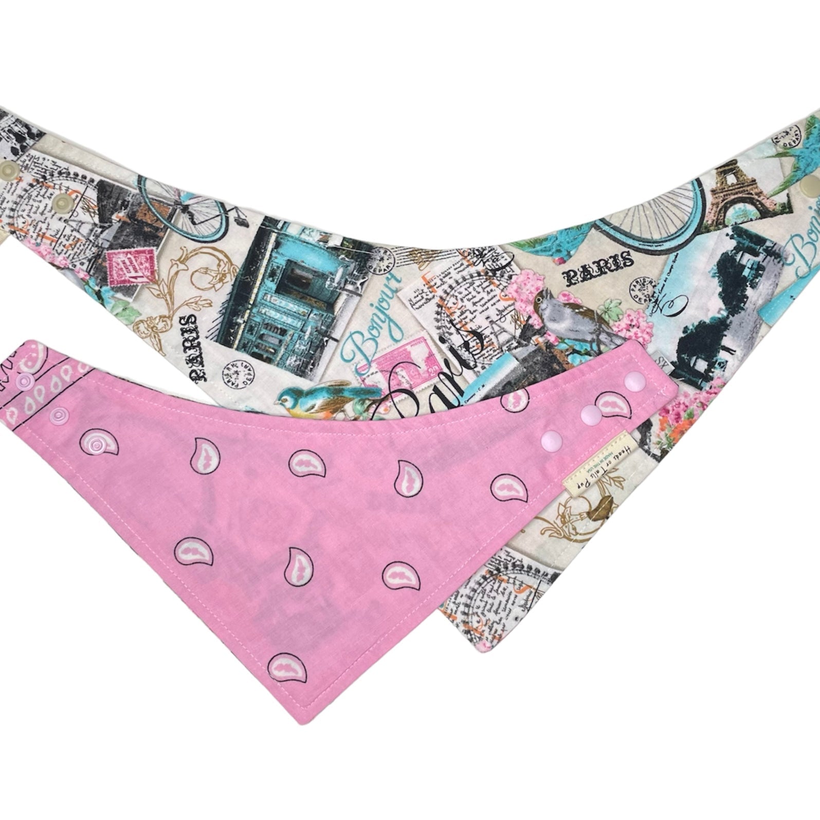 Heads or Tails Pup Reversible Paris Pink Purplele Dog Bandana