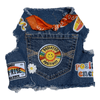 Heads or Tails Pup Positivity Summer Denim Dog Harness