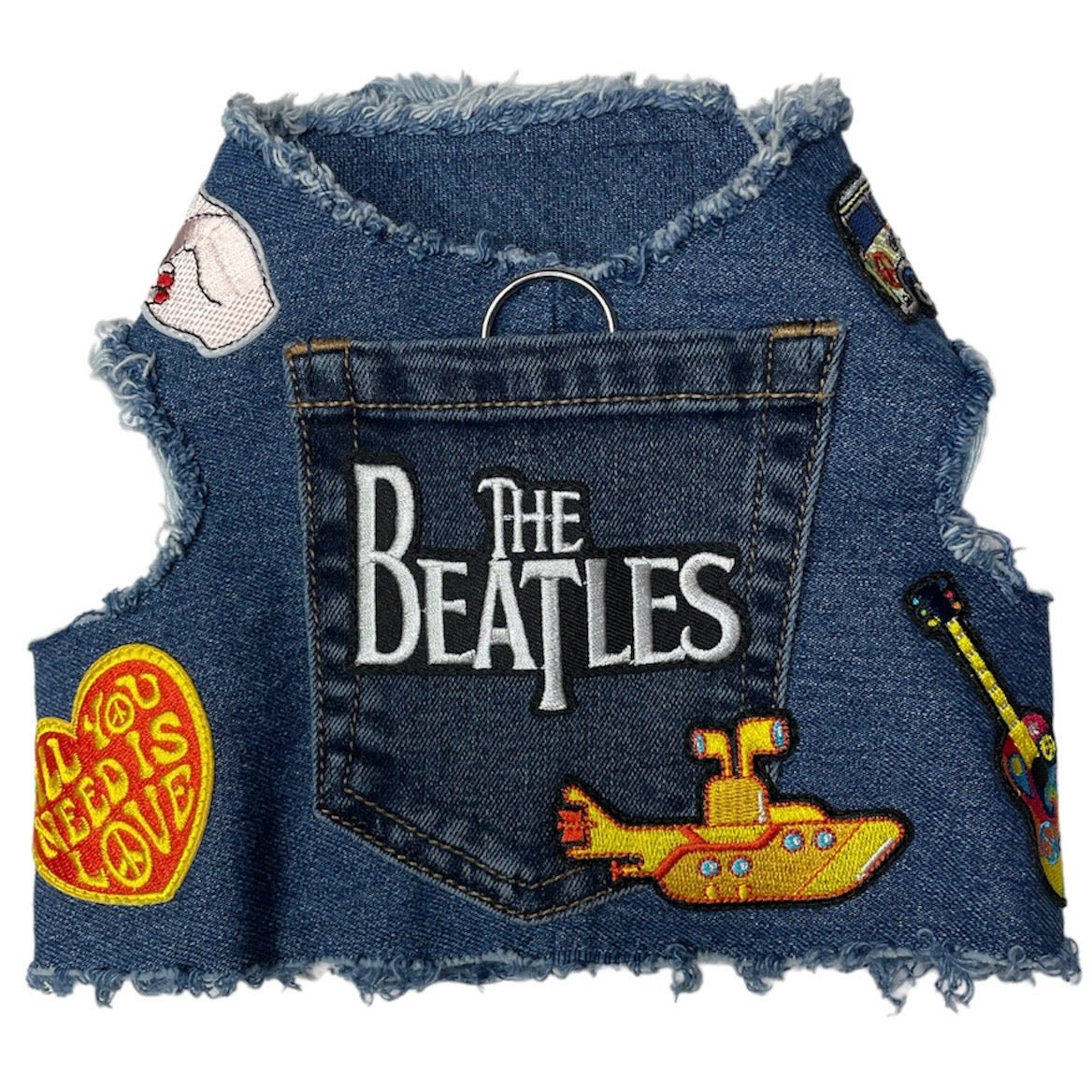 Heads or Tails Pup Fab Four Denim Dog Harness