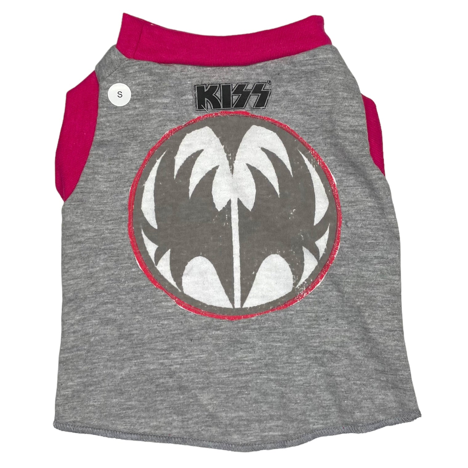 Heads or Tails Pup KISS (demon) Small Upcycled Dog Shirt