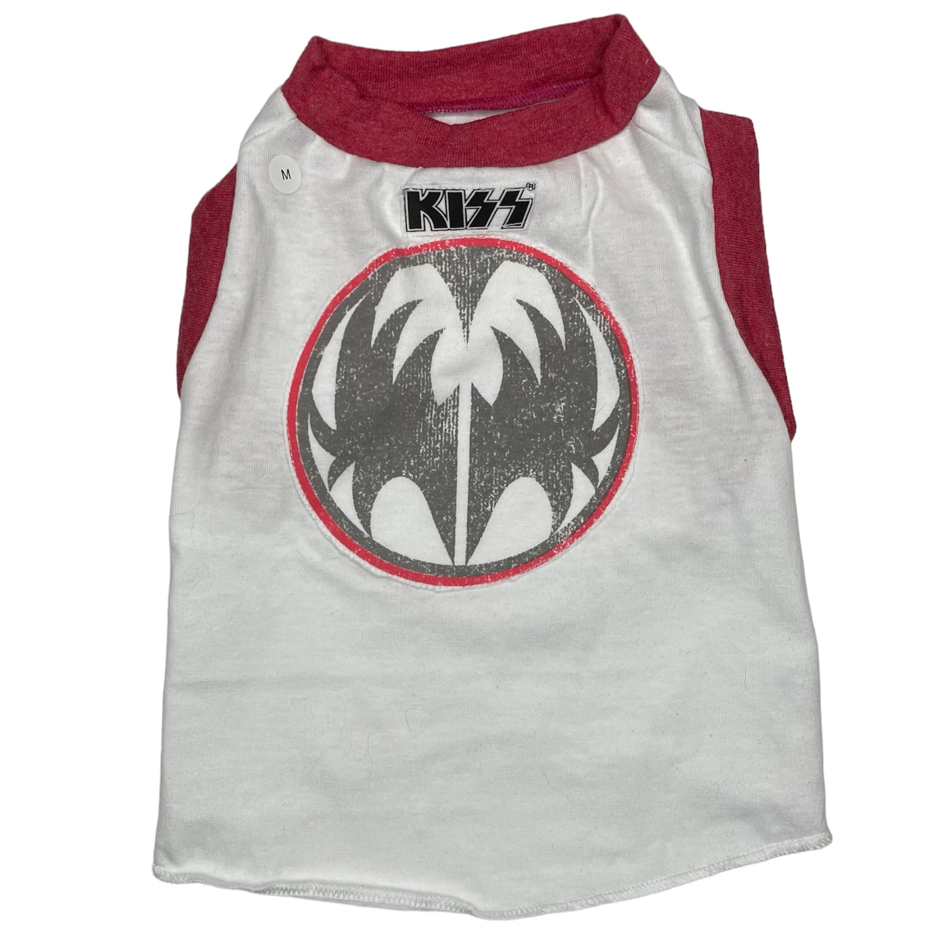 Heads or Tails Pup KISS (demon) Medium Upcycled Dog Shirt