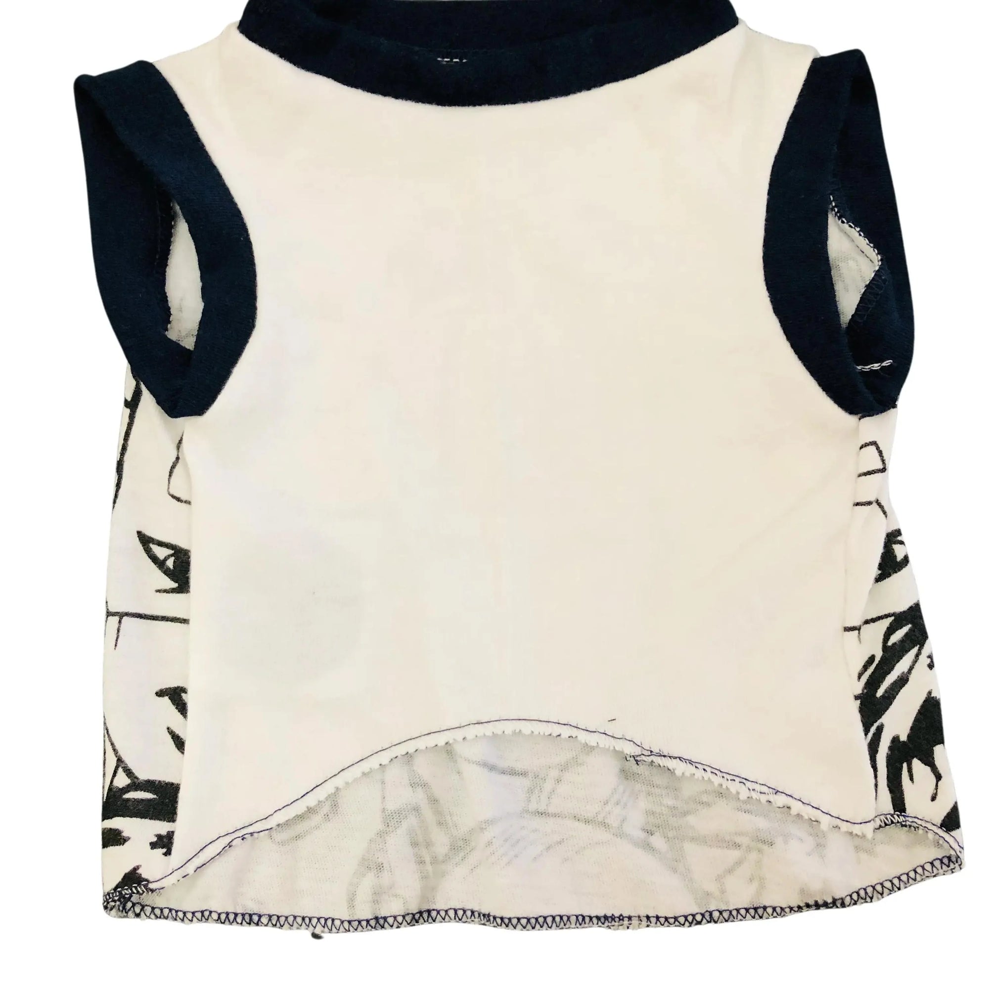 Heads or Tails Pup Hero X-Small Upcycled Dog Shirt