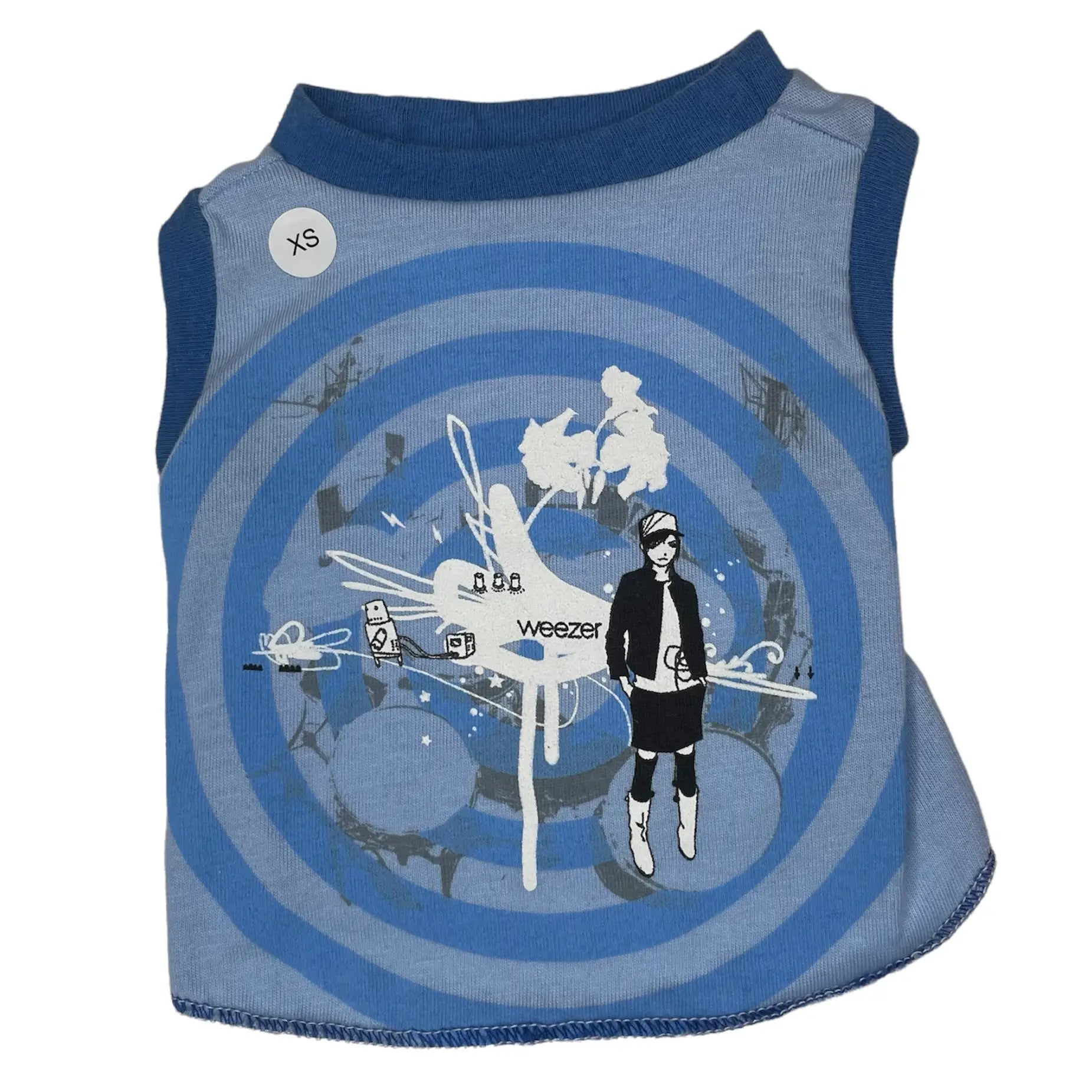 Heads or Tails Pup Weezer X-Small Upcycled Dog Shirt