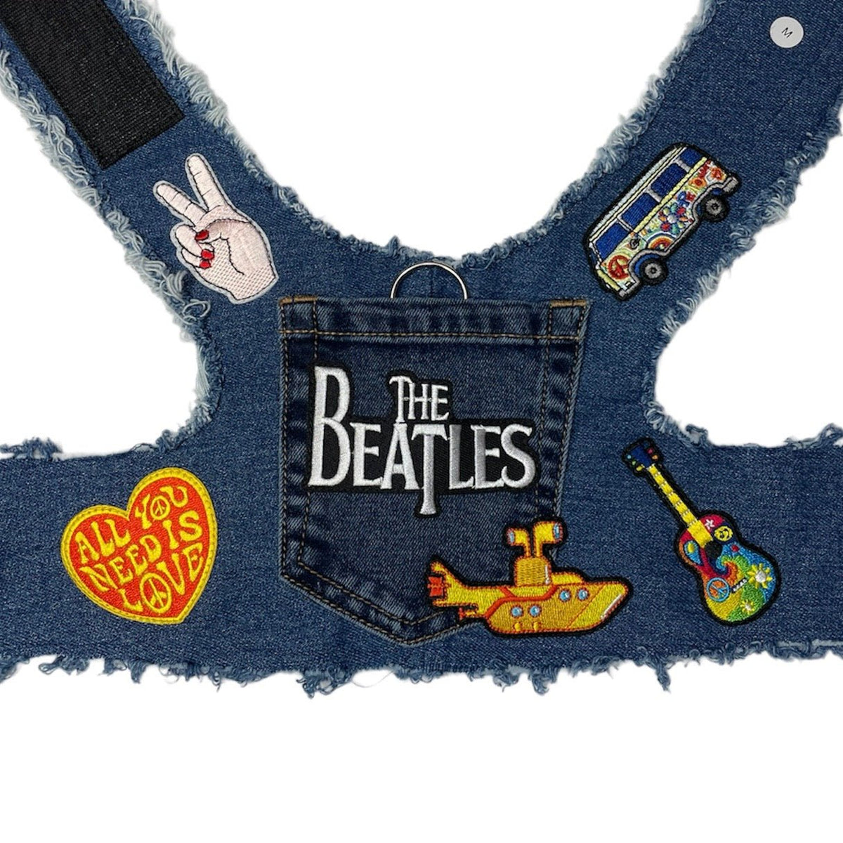 Heads or Tails Pup Fab Four Denim Dog Harness