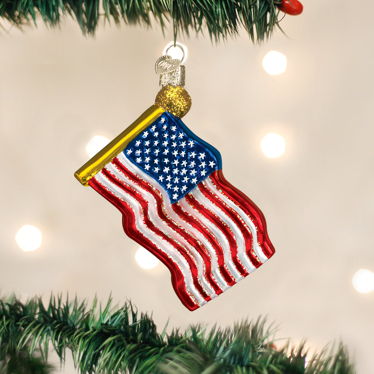 Old World Christmas: Star-spangled Banner Christmas Ornament