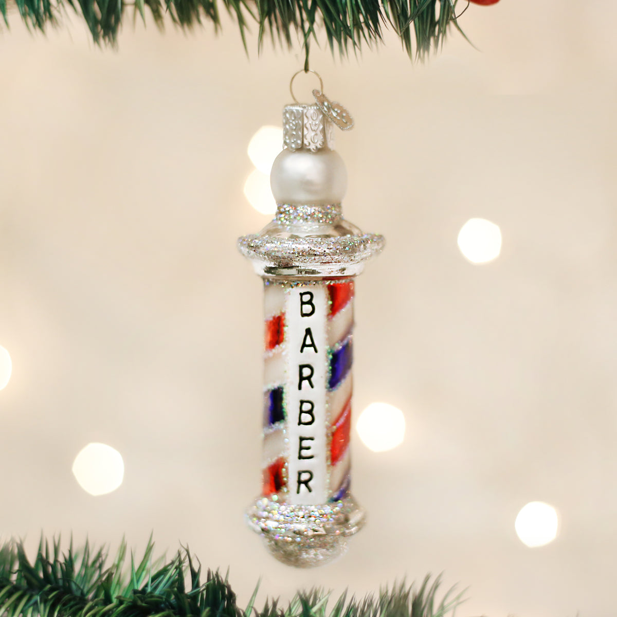 Old World Christmas: Barber Pole Christmas Ornament