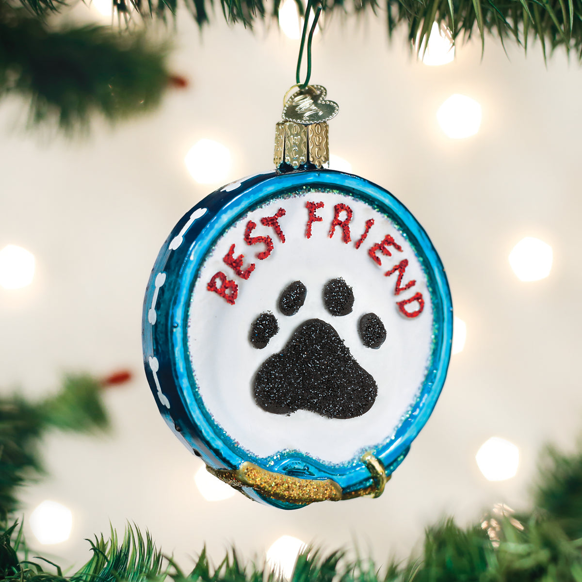 Old World Christmas: Dog Collar Christmas Ornament