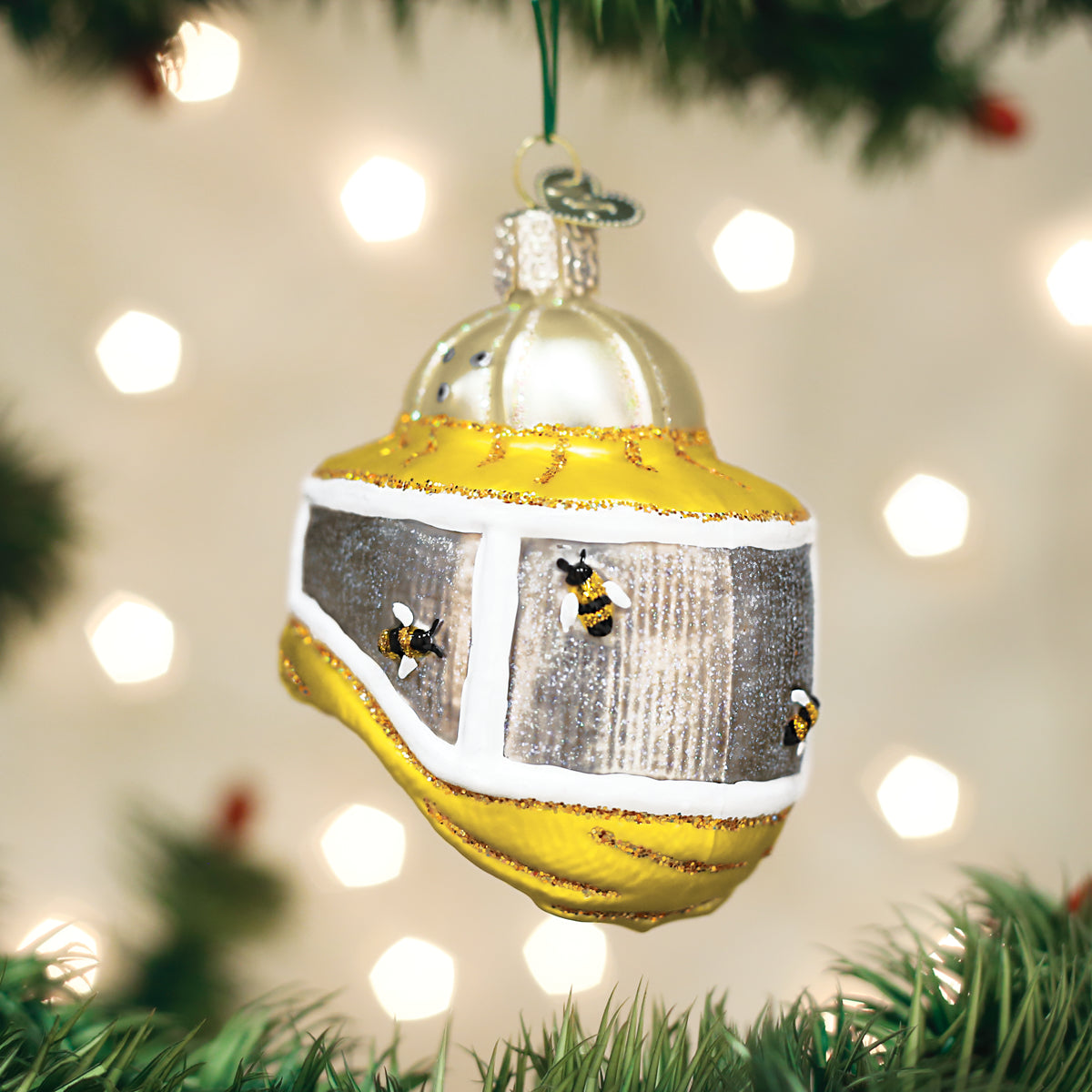 Old World Christmas: Beekeepers Hood Christmas Ornament