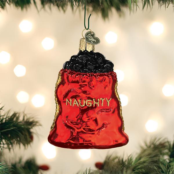 Old World Christmas: Bag Of Coal Christmas Ornament