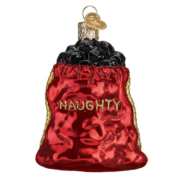 Old World Christmas: Bag Of Coal Christmas Ornament