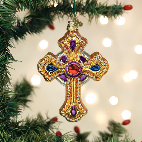 Old World Christmas: Ornate Cross Christmas Ornament