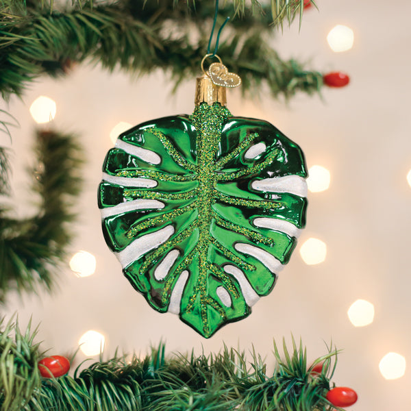 Old World Christmas: Monstera Leaf Christmas Ornament
