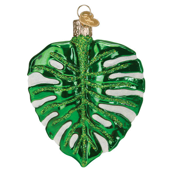 Old World Christmas: Monstera Leaf Christmas Ornament