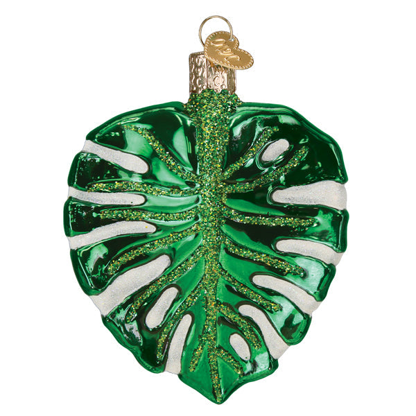 Old World Christmas: Monstera Leaf Christmas Ornament