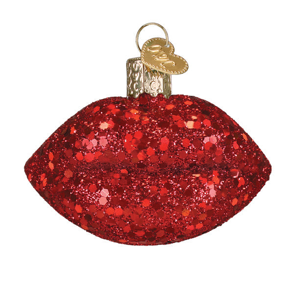 Old World Christmas: Jeweled Lips Christmas Ornament