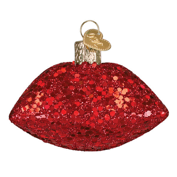 Old World Christmas: Jeweled Lips Christmas Ornament