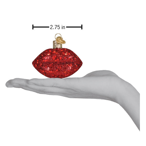 Old World Christmas: Jeweled Lips Christmas Ornament