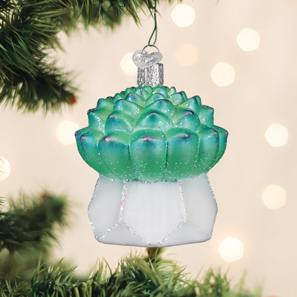 Old World Christmas: Echeveria Succulent Christmas Ornament