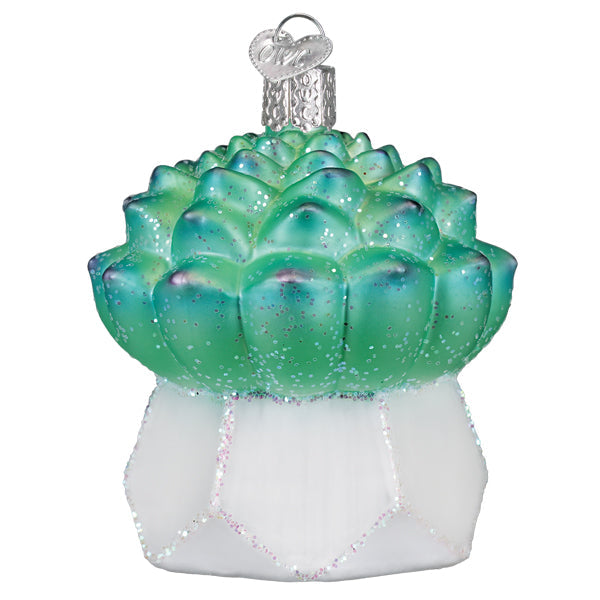 Old World Christmas: Echeveria Succulent Christmas Ornament