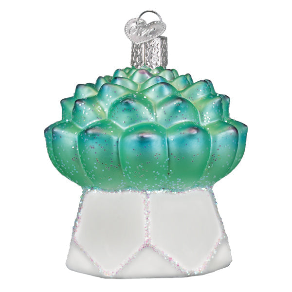 Old World Christmas: Echeveria Succulent Christmas Ornament
