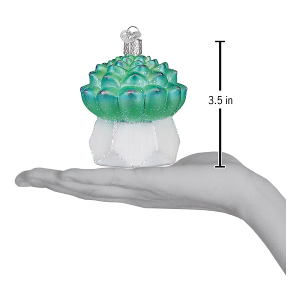Old World Christmas: Echeveria Succulent Christmas Ornament