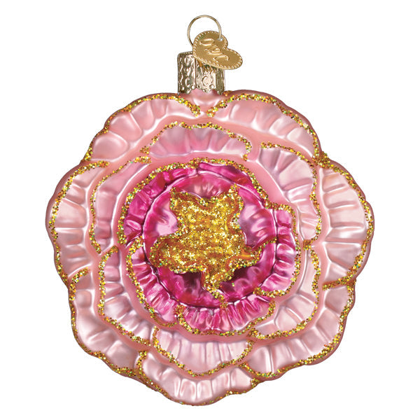 Old World Christmas: Peony Christmas Ornament