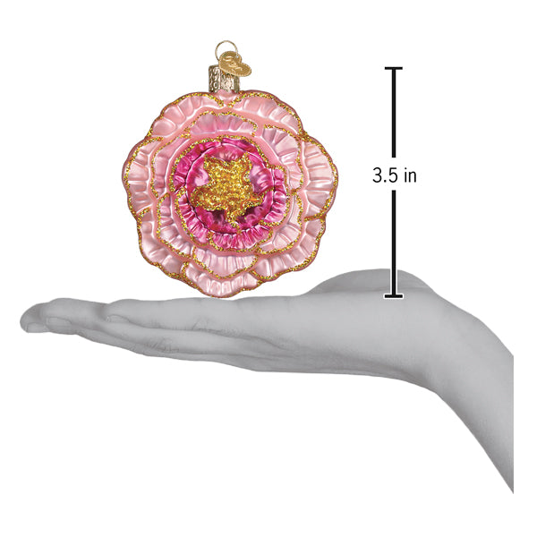 Old World Christmas: Peony Christmas Ornament