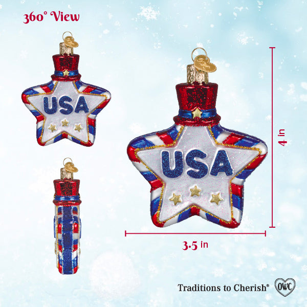 Old World Christmas: USA Star Christmas Ornament
