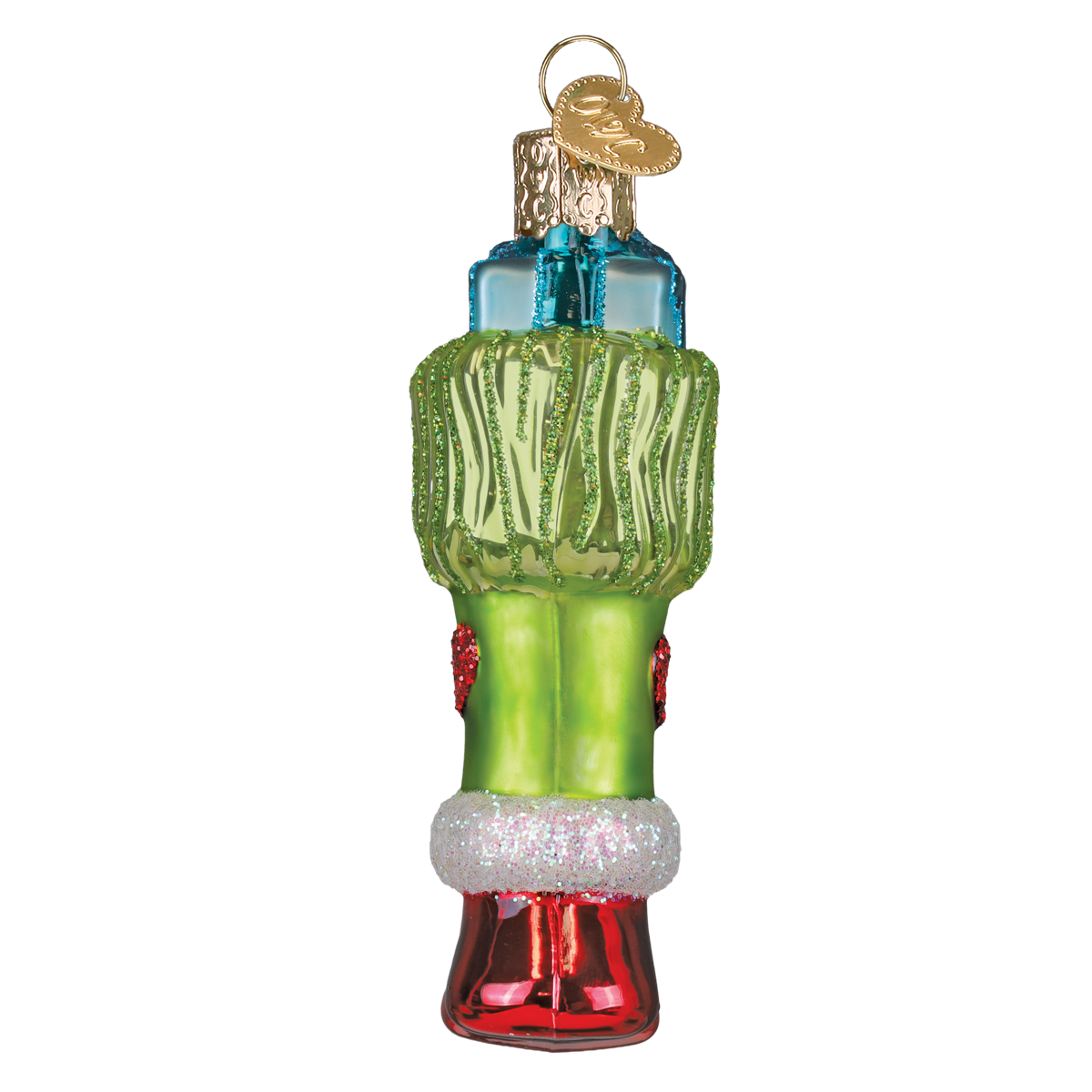 Old World Christmas: Green Mischief Stocking Christmas Ornament