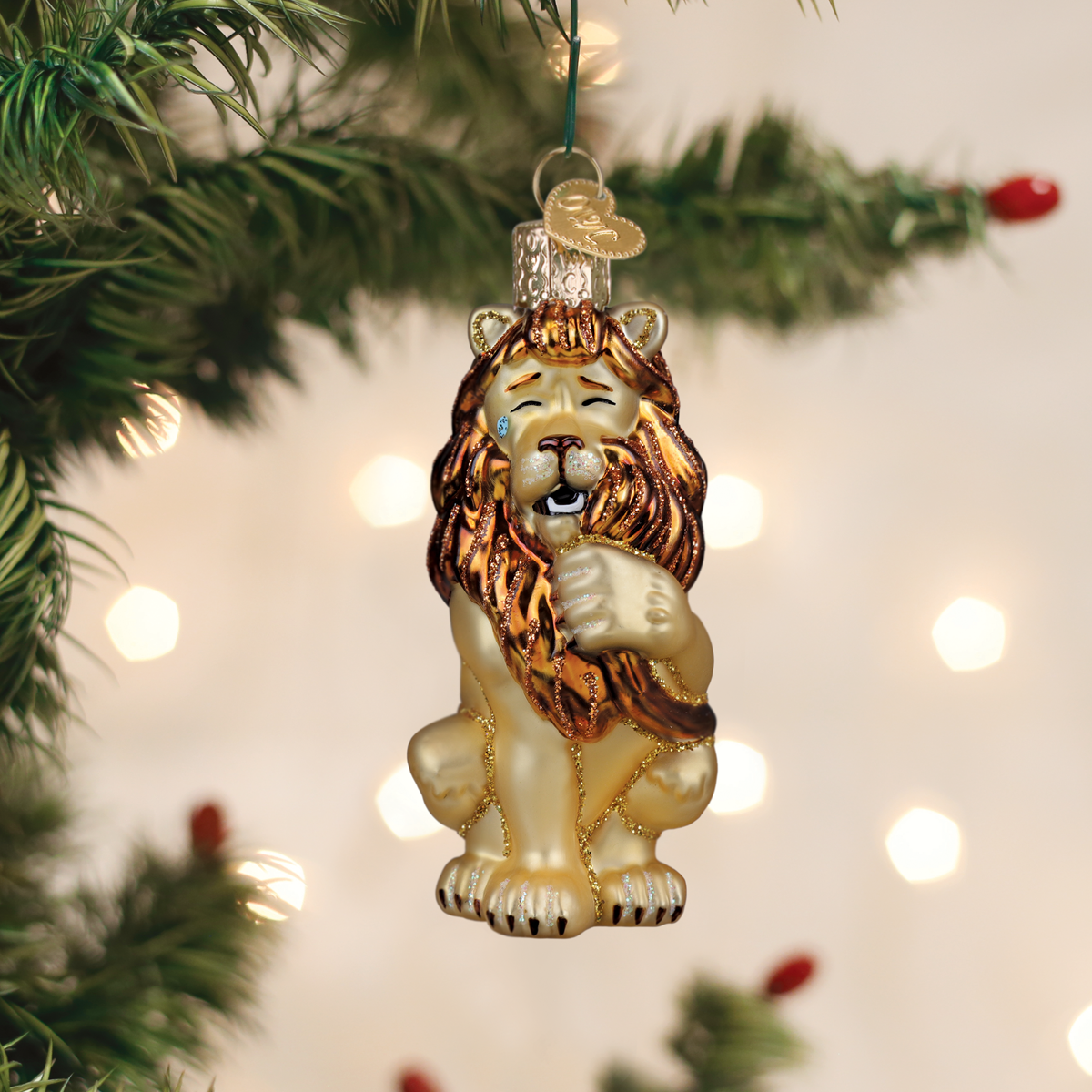 Old World Christmas: Cowardly Lion Christmas Ornament